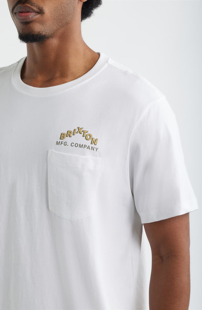 Brixton Roman Pocket Graphic T-Shirt, Alternate, color, White