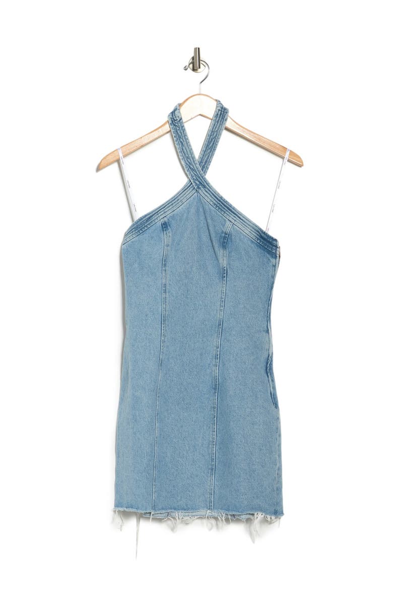 GRLFRND Vanessa Denim Halter Mini Dress Nordstromrack — free download
