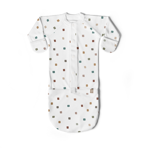 goumikids Goumi 24 Hour Convertible Sleeper Baby Gown in City Blocks  product