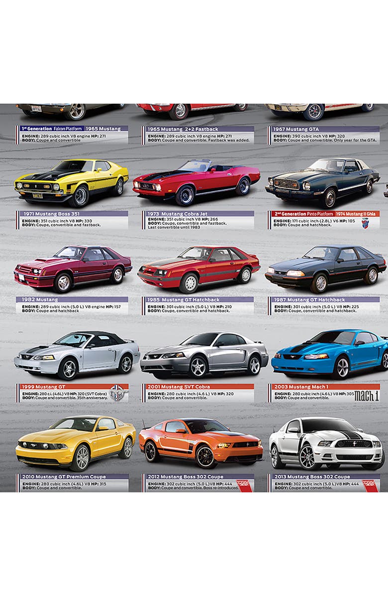 Eurographics Ford Mustang Evolution 50th Anniversary Puzzle, 1000 Pieces, Alternate, color, Multicolored