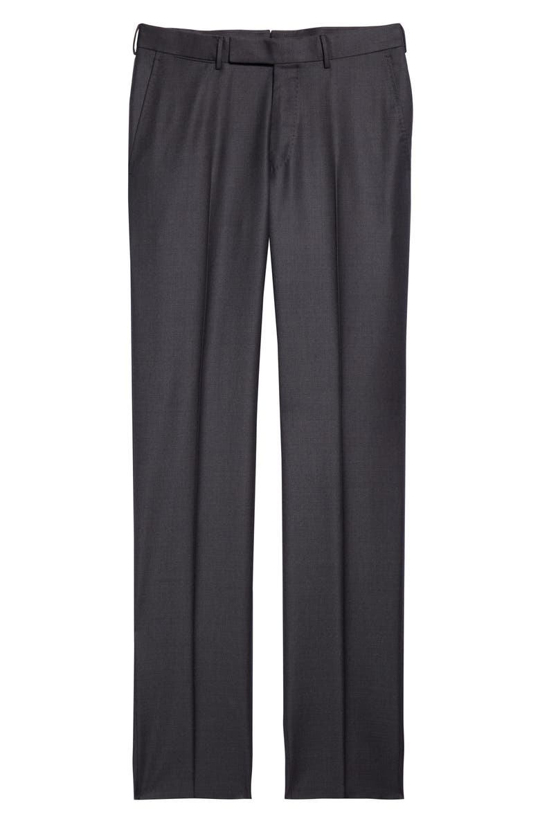 ZEGNA Flat Front Slim Fit Wool Pants, Alternate, color,