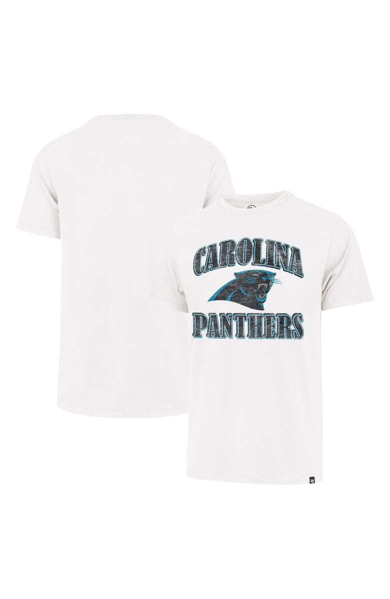 '47 Men's '47 White Carolina Panthers Overrun Franklin T-Shirt, Main, color,