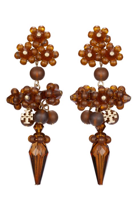 Curiosity Beaded Linear Drop Earrings