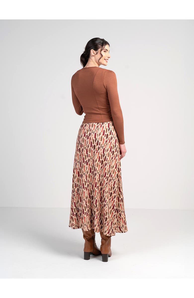 Kettlewell High Waisted Printed Maxi Skirt, Alternate, color, Autumn Dash