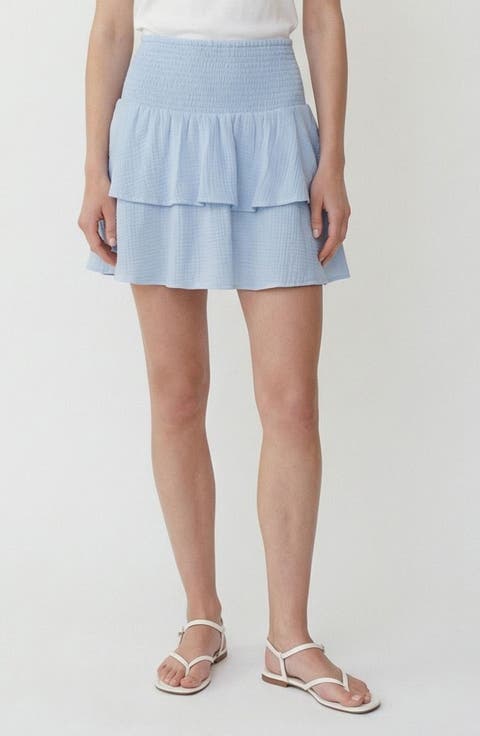 Natali Tiered Smocked Waist Miniskirt