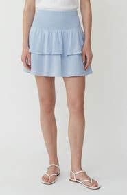 VERO MODA Natali Tiered Smocked Waist Miniskirt