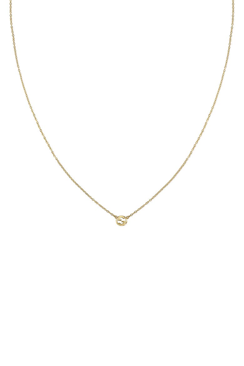 Interlocking G Pendant Necklace, Main, color, GOLD