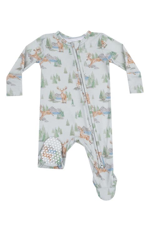 Buck Deer Two-Way Zip Long Sleeve Footie (Baby)