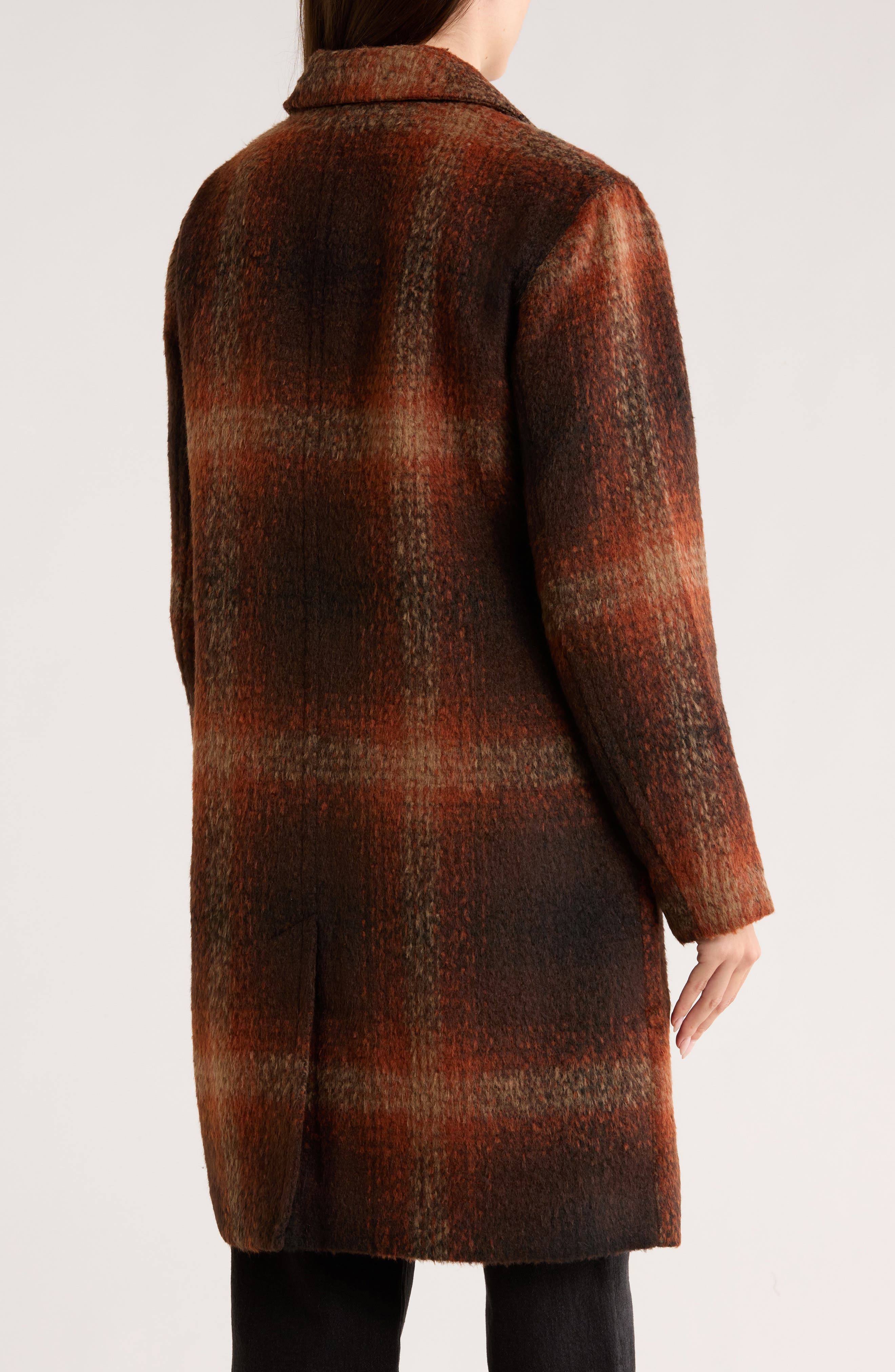 Plaid Single Breasted Coat - image 2