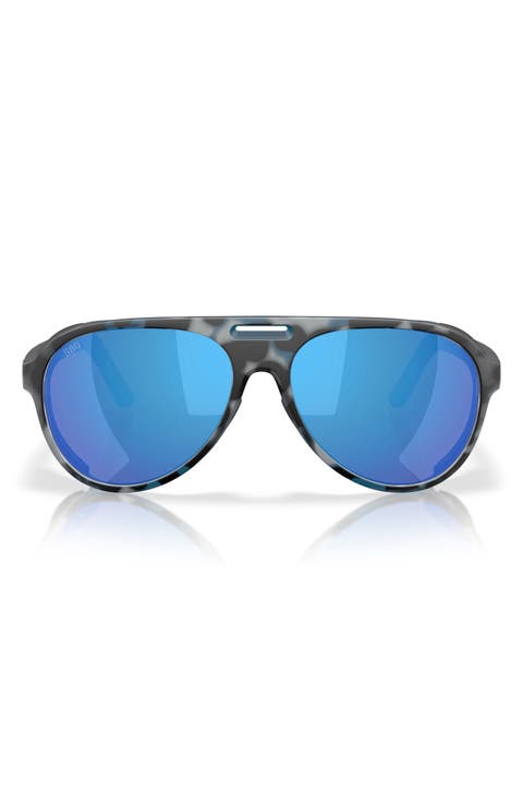 Grand Catalina 59mm Polarized Mirrored Aviator Sunglasses
