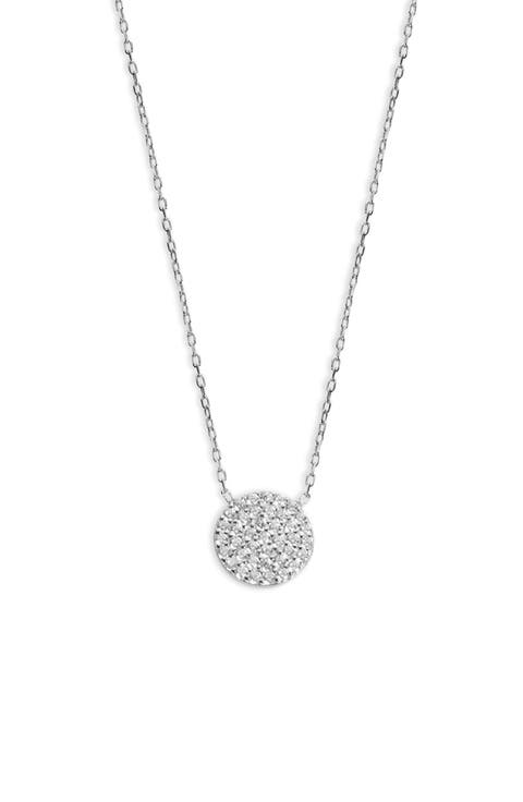 CZ Circle Pendant Necklace