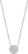 Argento Vivo Sterling Silver CZ Circle Pendant Necklace