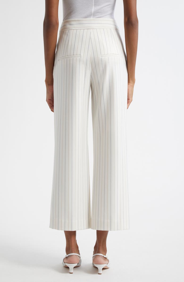 Veronica Beard Brixton Stripe Crop Wide Leg Pants, Alternate, color, Dove Multi