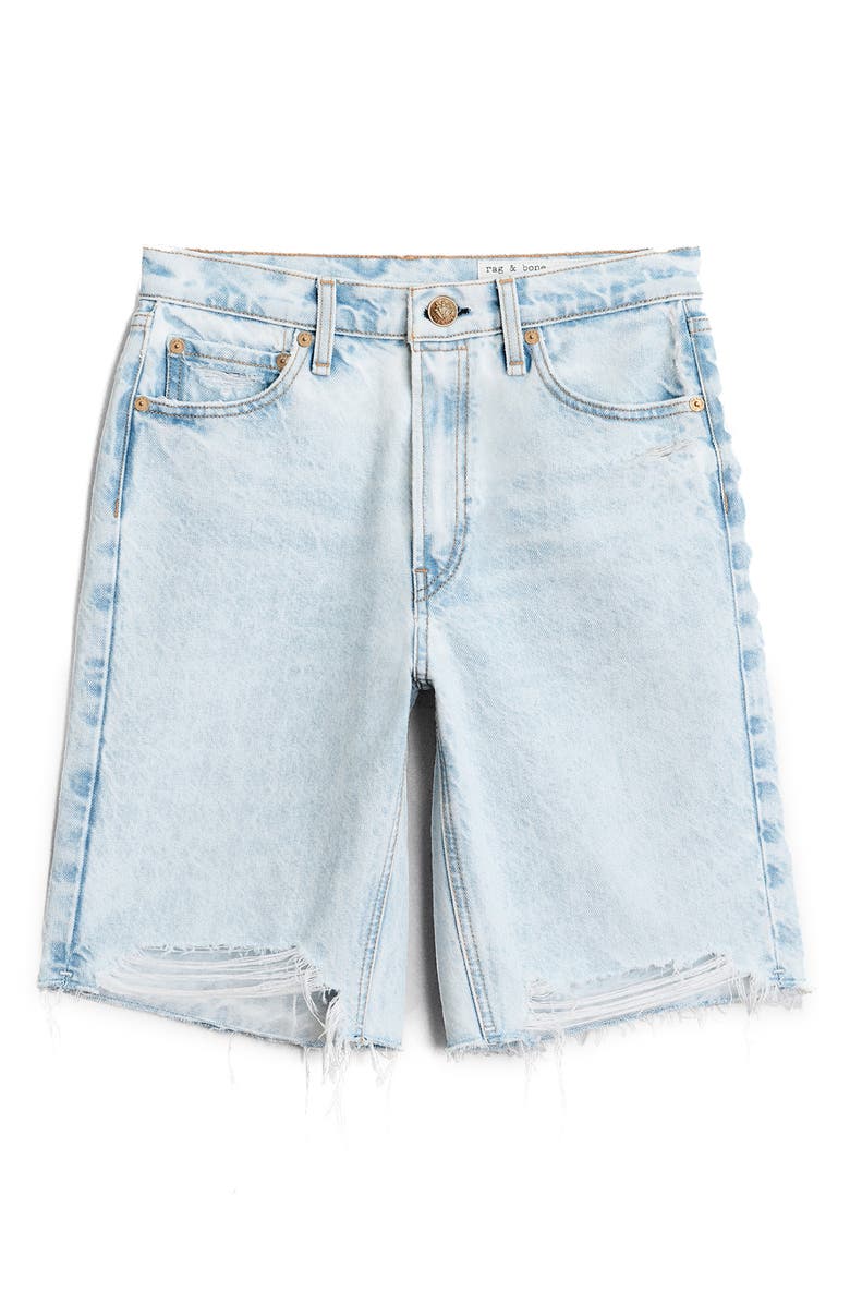 rag & bone Chew Hem Denim Bermuda Shorts, Alternate, color, Victoria
