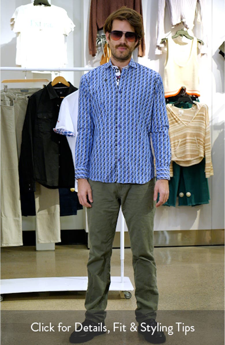 Einstein Burn Blue Button-Up Shirt, sales video thumbnail