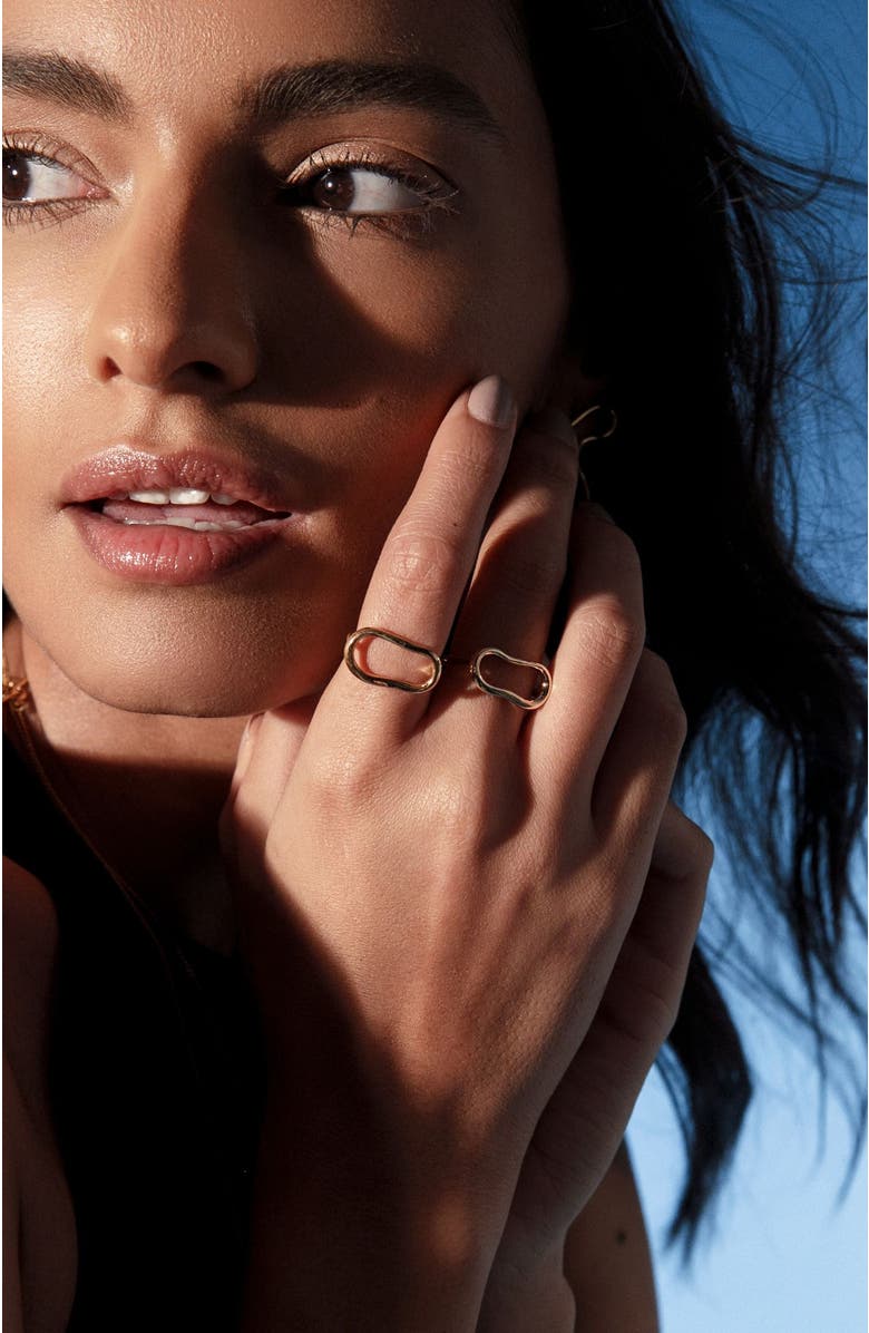 PIERETTI Ninon ring, Alternate, color, Gold Plate