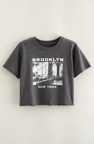Treasure & Bond Kids' Crop Cotton Graphic T-Shirt