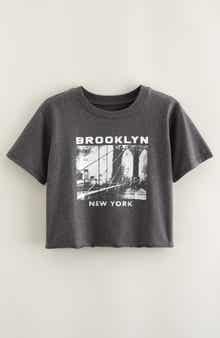 Kids' Crop Cotton Graphic T-Shirt