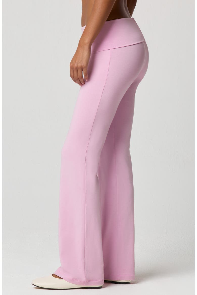 Softie Cotton Blend Fold Over Pants, Alternate, color, MAUVE MIST