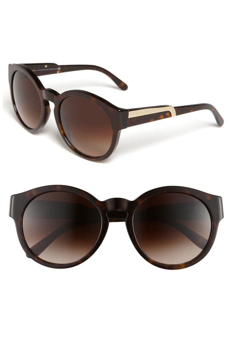 54mm Round Sunglasses, Main, color, HAVANA/ BROWN GRADIENT