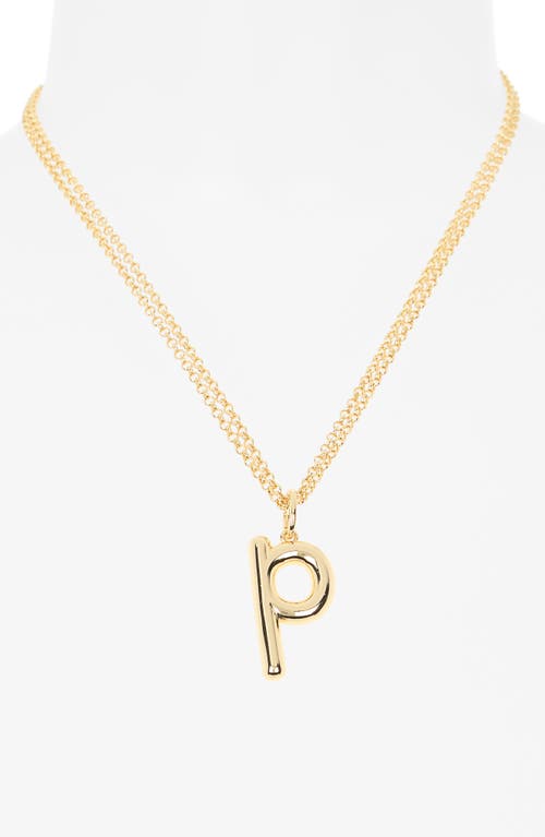 Leith Lowercase Initial Bubble Pendant Necklace In Gold