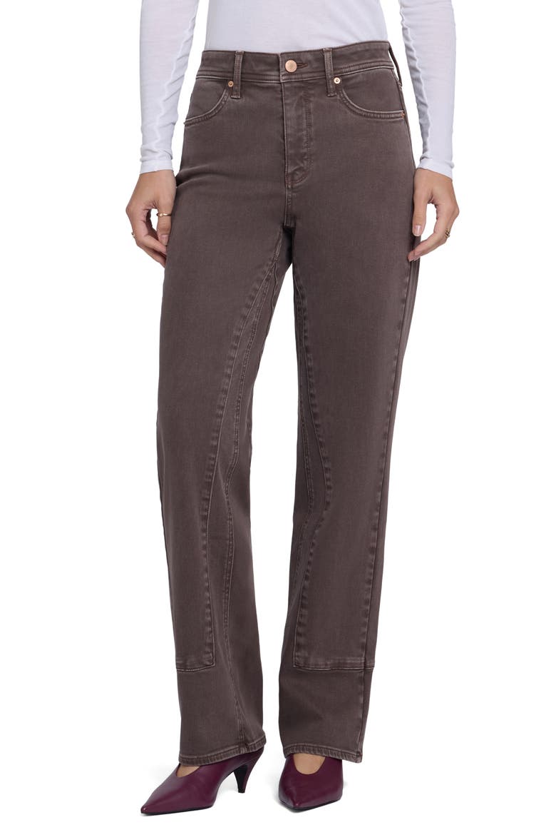 Brooke High Waist Loose Straight Leg Petite Jeans, Main, color, RETRO ESPRESSO