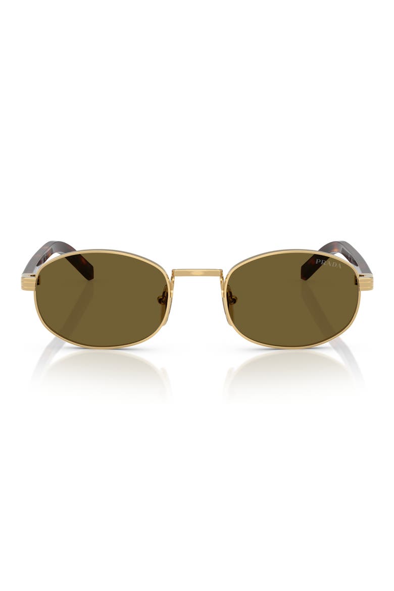 52mm Oval Sunglasses, Main, color, GOLD