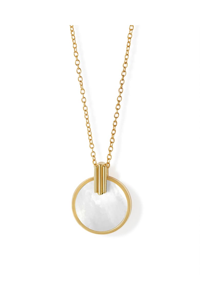Gold Stilla Mother of Pearl Necklace, Main, color, Mother of Pearl