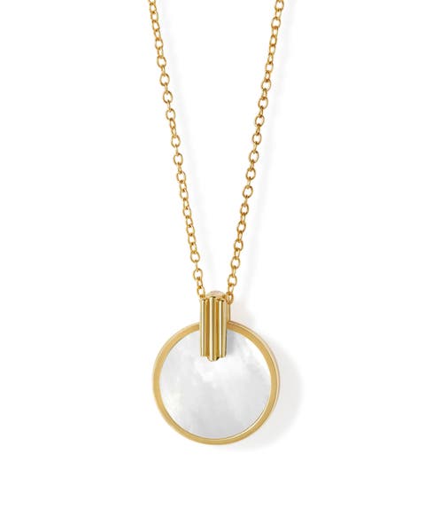 Gold Stilla Mother of Pearl Necklace