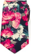 Cufflinks, Inc. Painted Floral Black Silk Tie