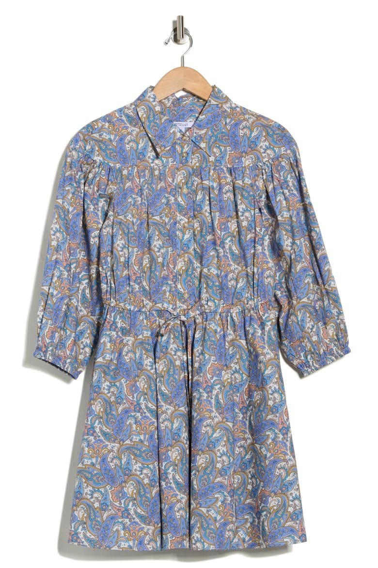 Arbi Paisley Cotton Shirtdress, Alternate, color, BLUE MULTI