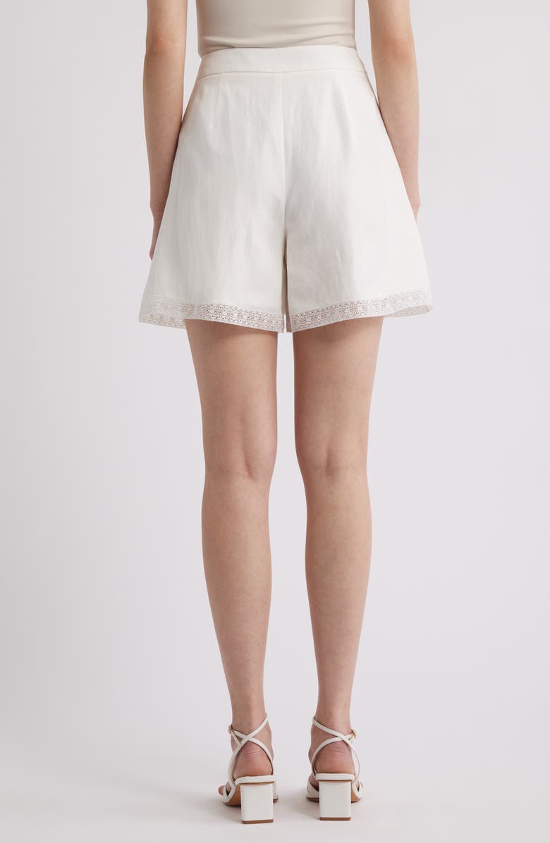 KOBI HALPERIN Embroidered Shorts, Alternate, color, White