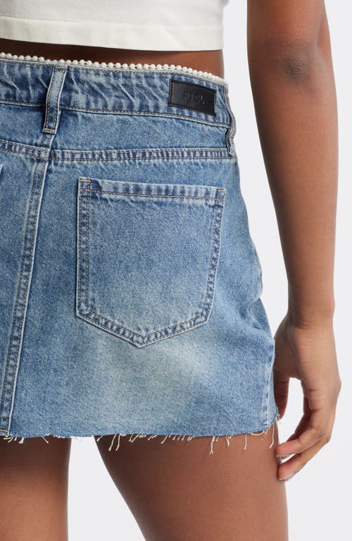 PTCL PTCL FAUX PEARL TRIM DENIM MINISKIRT