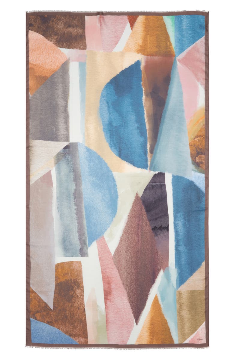 Echo Gallery Fringe Scarf, Alternate, color, Slate