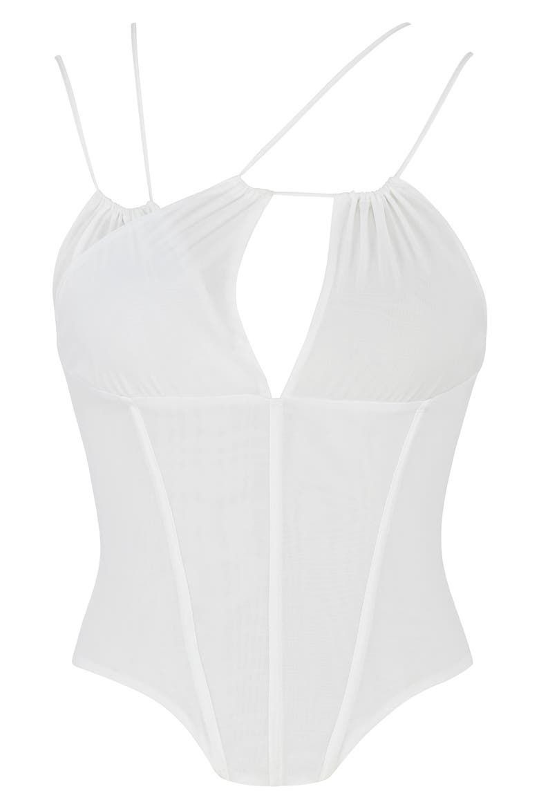 Orla Strappy Corset Top, Alternate, color, WHITE