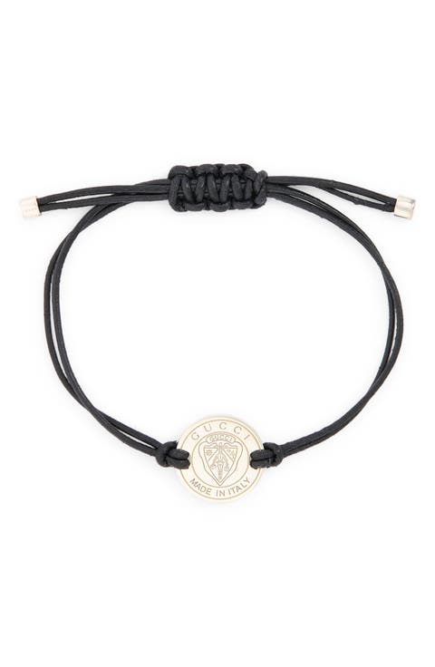 Crest Leather Cord Bracelet