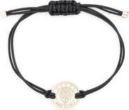 Gucci Crest Leather Cord Bracelet