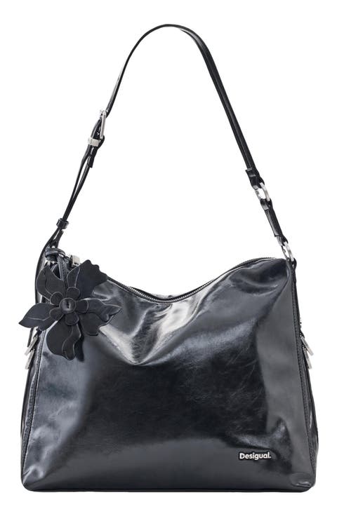 Faux Leather Shoulder Bag