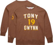 Mitchell & Ness Men's Mitchell & Ness Tony Gwynn Brown San Diego Padres Legends Collection Vintage Logo Name & Number Fleece Pullover Sweatshirt