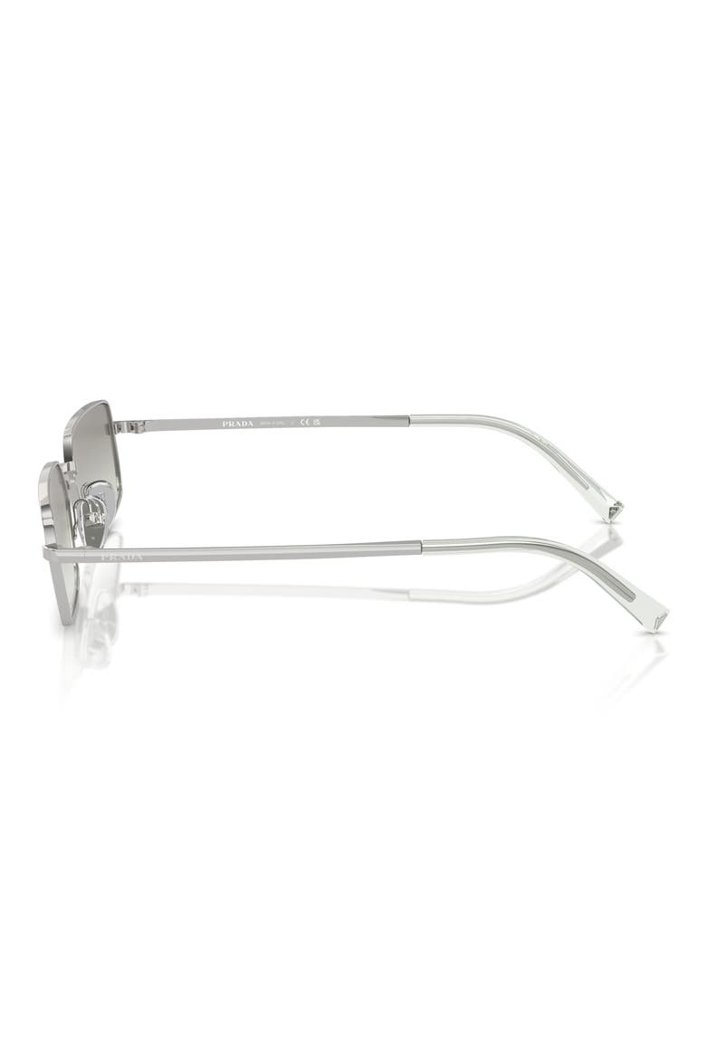 59mm Rectangular Sunglasses, Alternate, color, SILVER