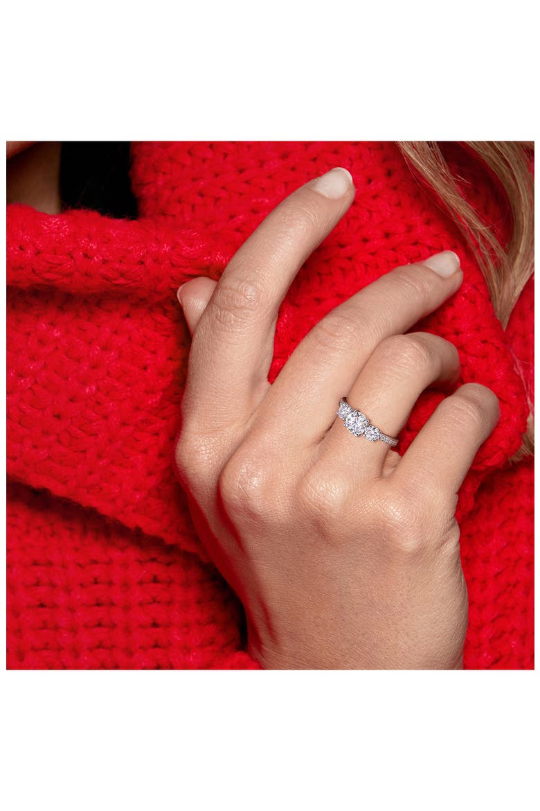 Dew Created Moissanite Ring, Alternate, color, WHITE/ WHITE GOLD