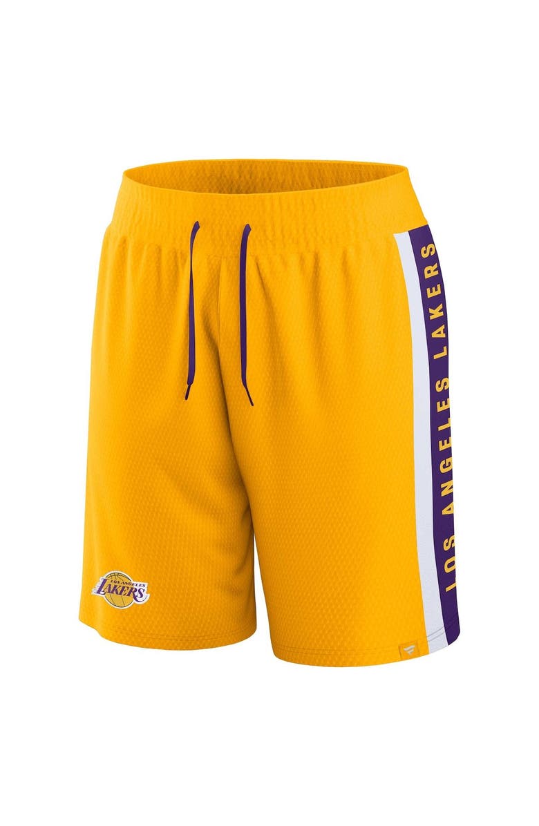 FANATICS Men's Fanatics Branded Gold Los Angeles Lakers Referee Iconic Mesh Shorts, Alternate, color, 