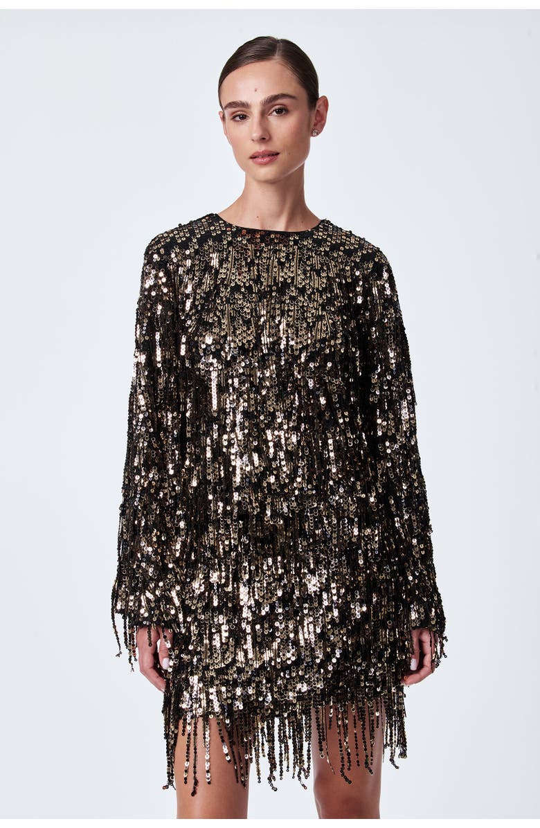Trina Turk Satine Fringed Sequin Top, Alternate, color, 