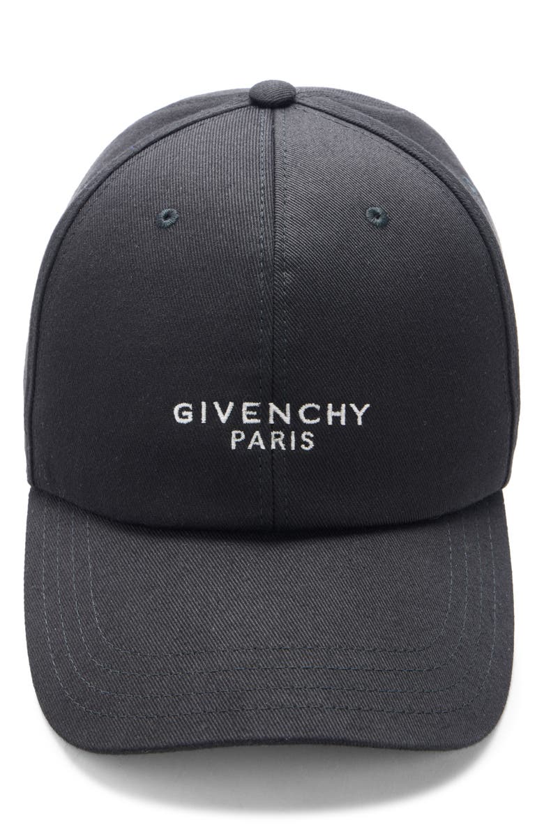 Givenchy Embroidered Logo Adjustable Baseball Cap, Alternate, color, Black
