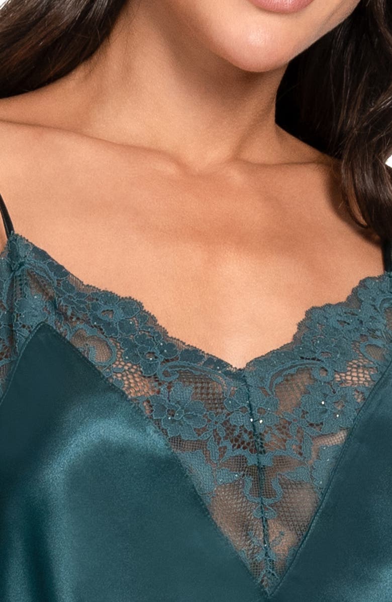 In Bloom by Jonquil Rory Lace Trim Satin Short Pajamas, Alternate, color, 