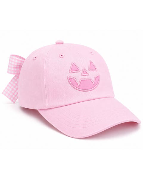Jack-O-Lantern Bow Baseball Hat