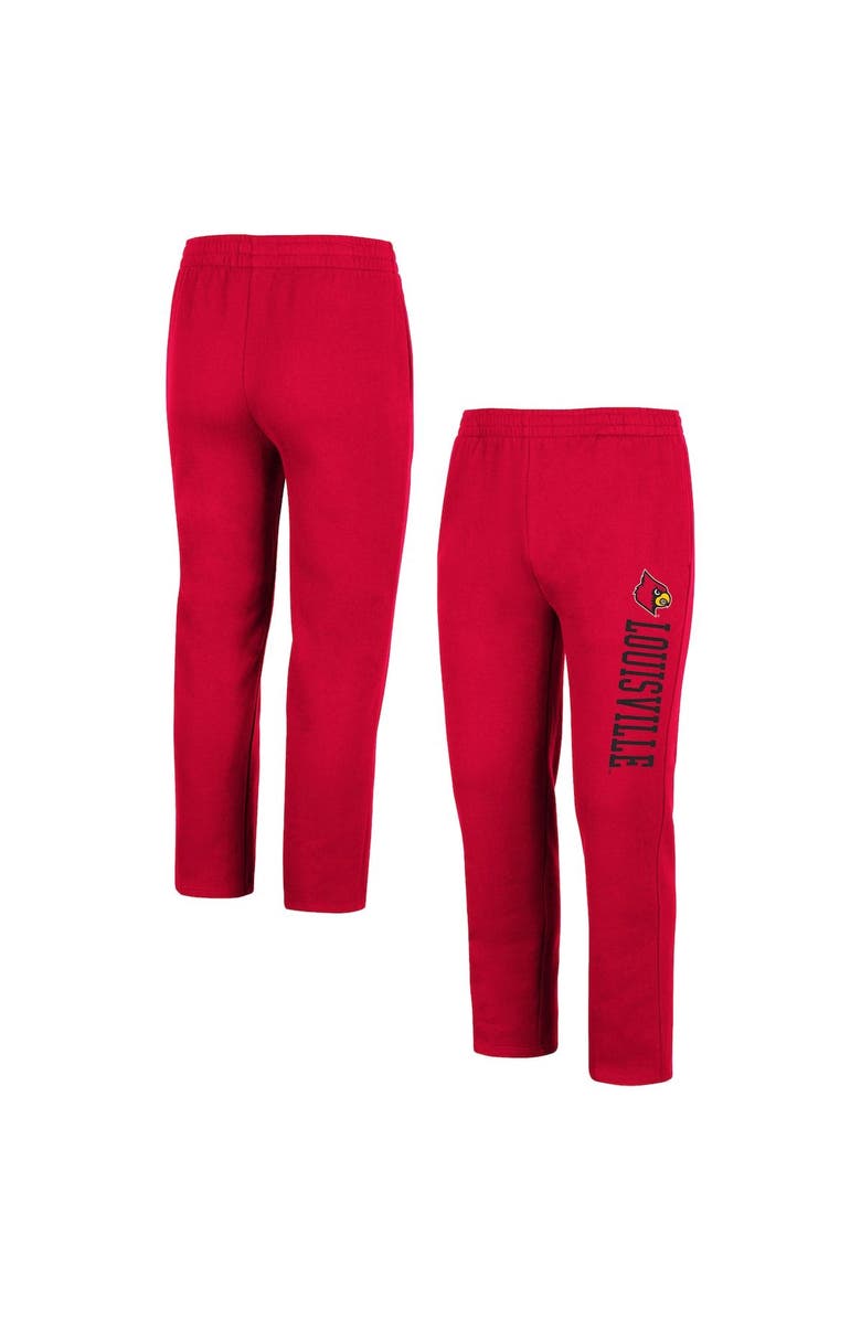COLOSSEUM Men's Colosseum Red Louisville Cardinals Fleece Pants, Main, color, 