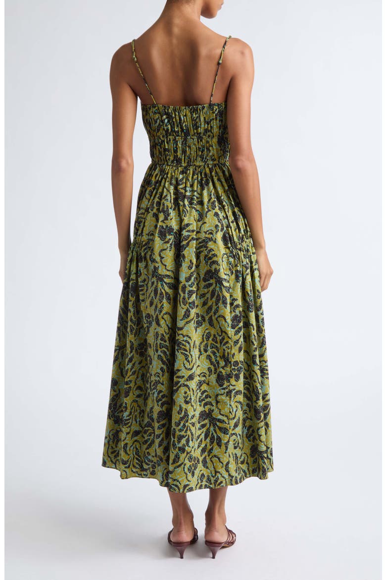 Vidri Midi Cotton Dress, Alternate, color, CHARTREUSE