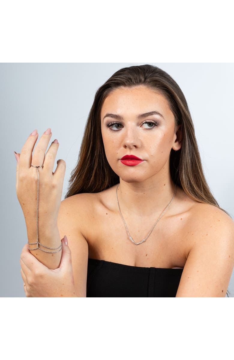 Lucy Quartermaine Skinny Drip Hand Chain, Alternate, color, Sterling Silver