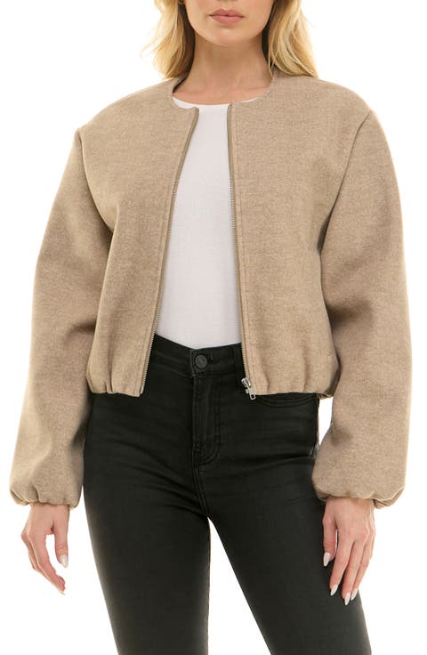 Bubble Hem Crop Jacket